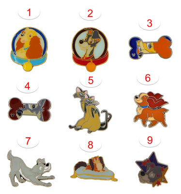 Lady And The Tramp Individual Pin Disney World Park Trading Pins