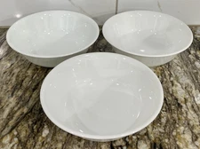 3 Corning Corelle Winter Frost White 6 1/4” Cereal Soup Salad Bowls 🇺🇸