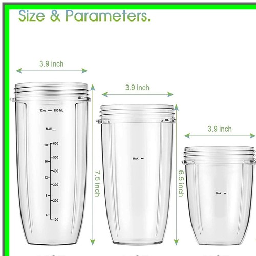 NutriBlend 32oz Cup Set with Flip-Top Lid and Sealing Gaskets - 第 5/6 張圖片