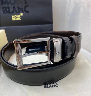 Montblanc Reversible Top Laminierter Gürtel Business Casual 3,5 cm Herren Dornsc