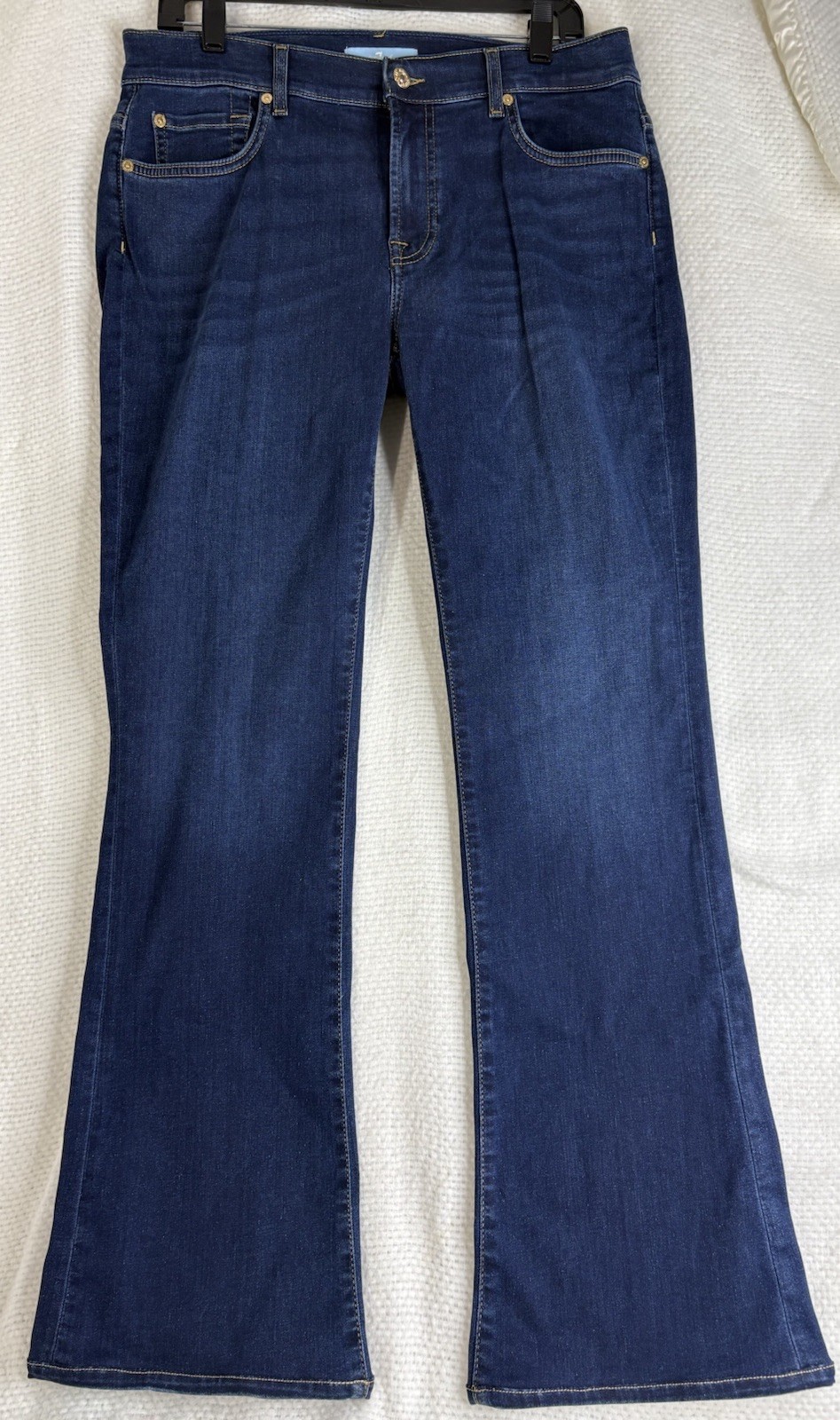7 For All Mankind Womens Jeans Kimmie Boot Cut Blue Denim Mid Rise Stretch 31X32