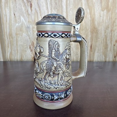 AVON Beer Stein Indians Of The American Frontier Collectible Vintage 1988
