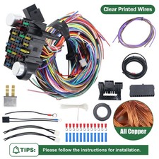 21 Circuit Wiring Harness Universal Extra Long Wire For Chevy Ford Hotrods