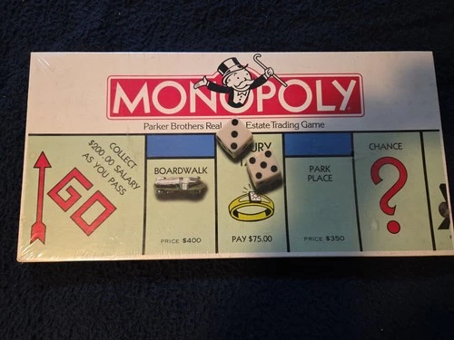 Vintage 1985 Monopoly Board Game Parker Brothers No. 0009 - New Sealed
