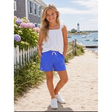 NWT Polo Ralph Lauren Girls Raw Hem French Terry Shorts Casual Preppy Classic