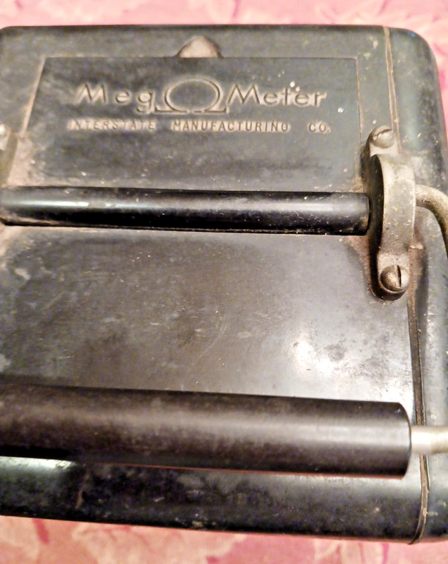  Vintage 1945 MEGOHMMETER for MEGOHMS by Interstate Manufacturing Company 