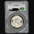 1969-D Kennedy Silver Half Dollar CAC Grading CACG MS63 Uncirculated 50C