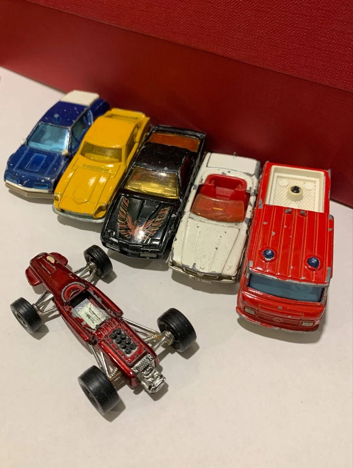 Modelos antigos de metal fundido Majorette Pontiac & Alpine & Ferrari & Datsun & Pompier - Imagem 3 de 4