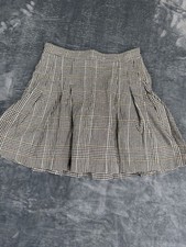 Free Assembly Womens Pleated A-Line Mini Skirt Houndstooth Size 4