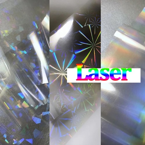 SILPECWEE 2 Boxes Aurora Nail Foil Clear Laser Glass Fragment Style - Picture 4 of 9