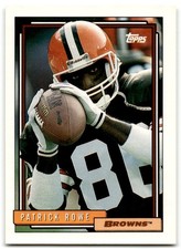 1992 Topps Patrick Rowe Rookie Cleveland Browns #688