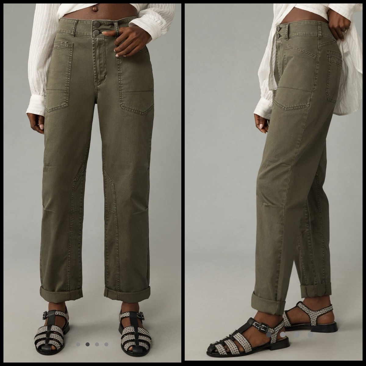 Anthropologie Pilcro Size 27 The Wanderer Relaxed Pants Camo Army  display picture 1