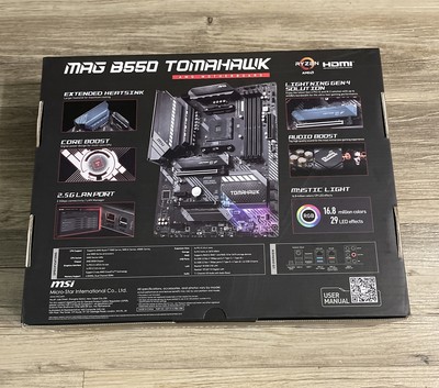MAG B550 TOMHAK(中古) MSI MAG B550 Tomahawk AMD AM4 ATX Desktop Motherboard (B550TMHWK
