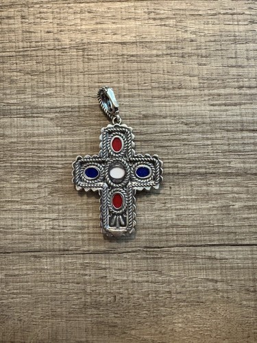 Carolyn Pollack Sterling Silver Cross Pendant - Picture 3 of 11