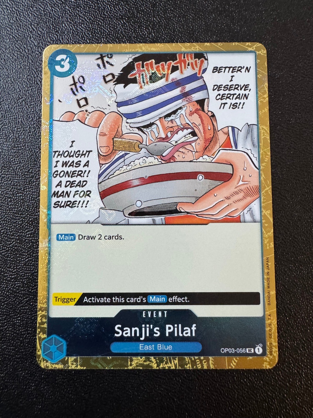 Sanji's Pilaf Textured Foil UC Premium Booster -The Best- OP03-056 One Piece NM