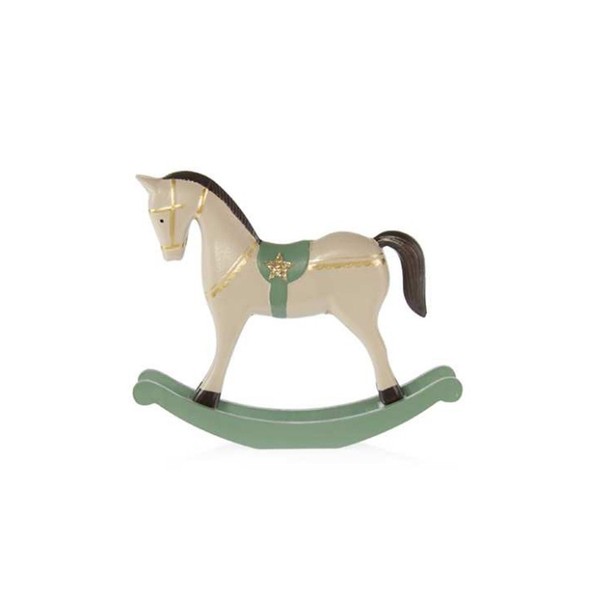 Deko Figur Weihnachten Schaukelpferd ZUM Stellen AUS Holz 30 X 22,5 CM NEU-image