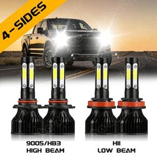 For 2015-2021 2022 2023 Ford F150 F 150 LED Headlight Hi/Lo Beam 4-Sides Bulbs