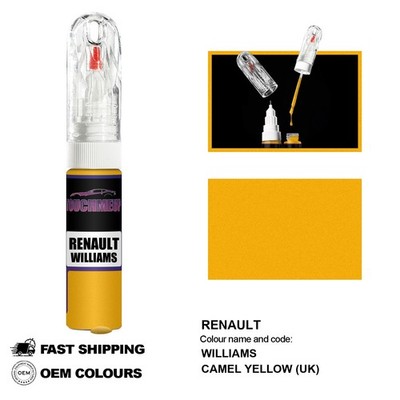 FÜR RENAULT CAMEL YELLOW (UK) WILLIAMS Touch Up Lackstift Pinsel Fix Kit Kratzer