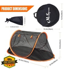 Portable Cat Tent Mesh Cage Pop Up Crate Kennel Puppy House 2 Toys