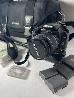 Canon EOS Digital Rebel XTi 400D Camera WORKS! Complete W/Case & Accessories