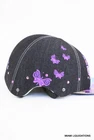 Disney Multi Sport Helmet Youth Black Denim 8+ Girls Kids Bike Butterfly Bike