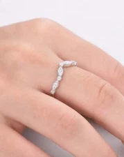 Simple Promise Ring 925 Sterling Silver Women's Ring RSG308