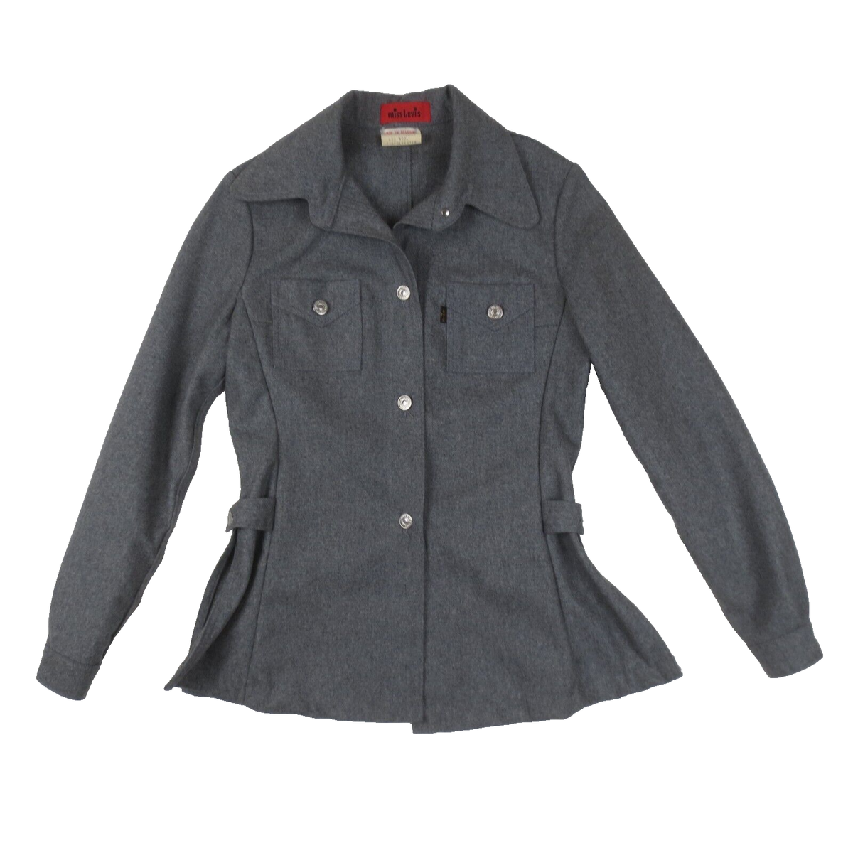 Vintage 70s Miss Levis Jacket S/M Gray Wool Blend Long Sleeve Vintage 70s Miss Levis Jacket S/M Gray Wool Blend Long Sleeve