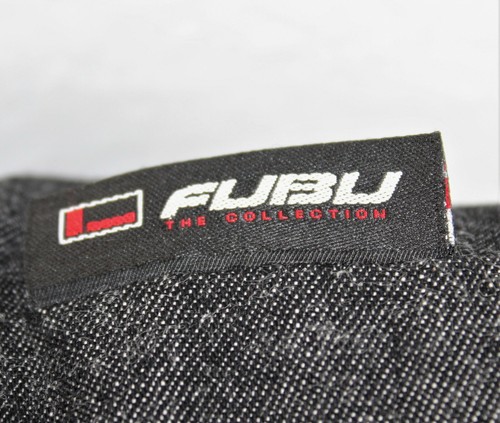 FUBU Home Collection Throw Pillow Black Denim Front Pocket Decorative Accent 17" - Picture 4 of 7