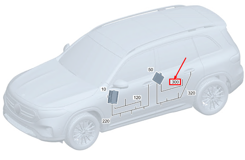 Neu MERCEDES-BENZ GLS X167 Kabelbaum für die hintere Tür A1675407627 Original