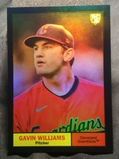 2024 Topps Archives 🏴SP-Black Foil🏴1961 Design #76 Gavin Williams - Guardians