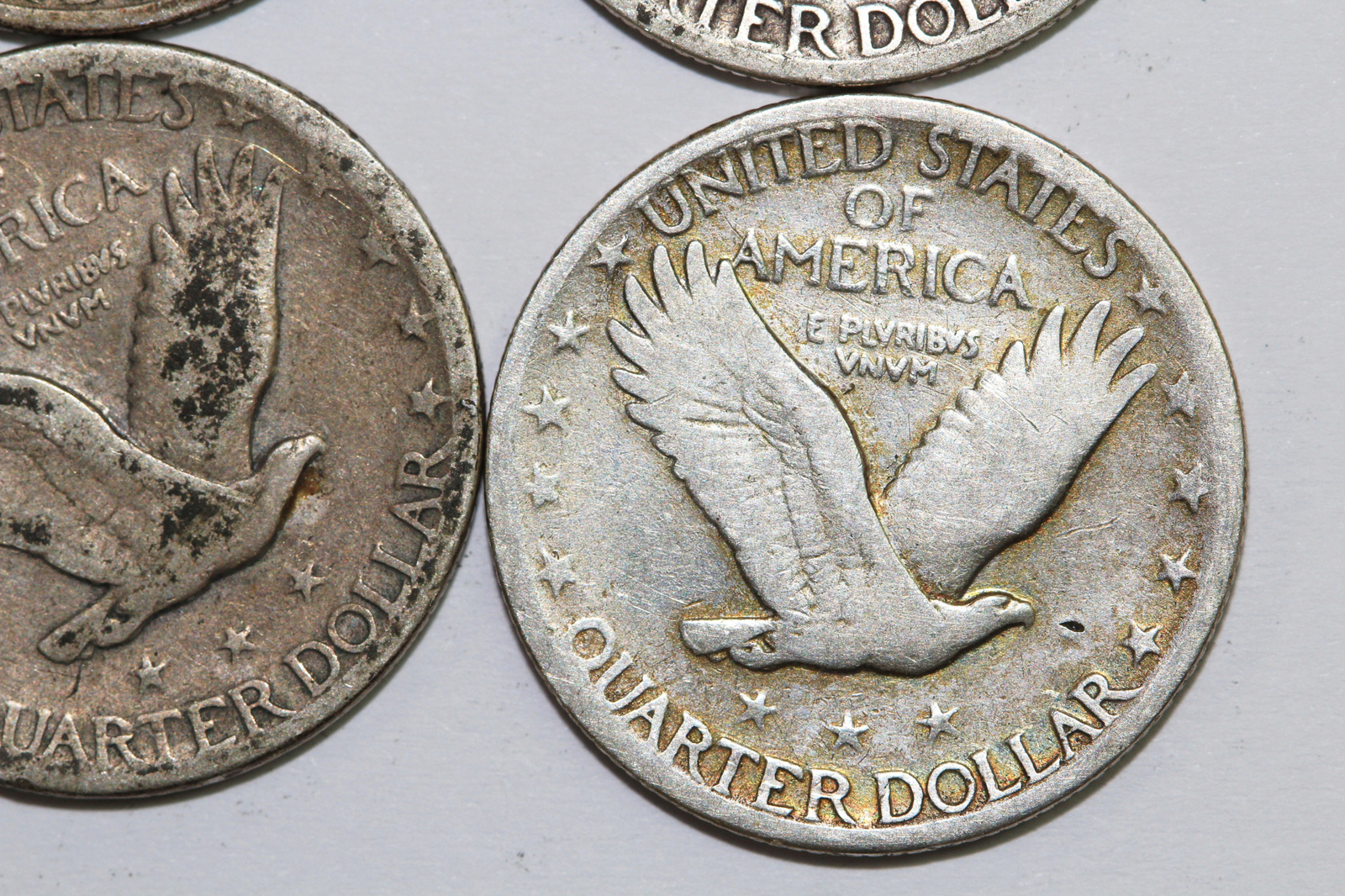 1925 1928 1926 1927-D 1925 1928 Standing Liberty Silver Quarters VG -VF ...