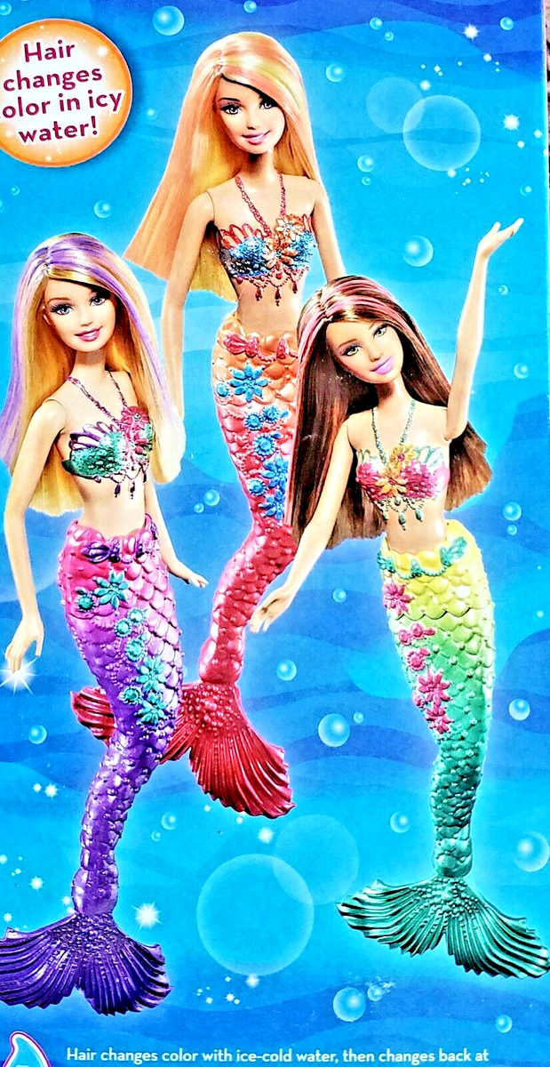 Poupée Barbie Color 2013 Mattel Cheveux Bleus - Occasion, Pour Collection Ou Jeu
