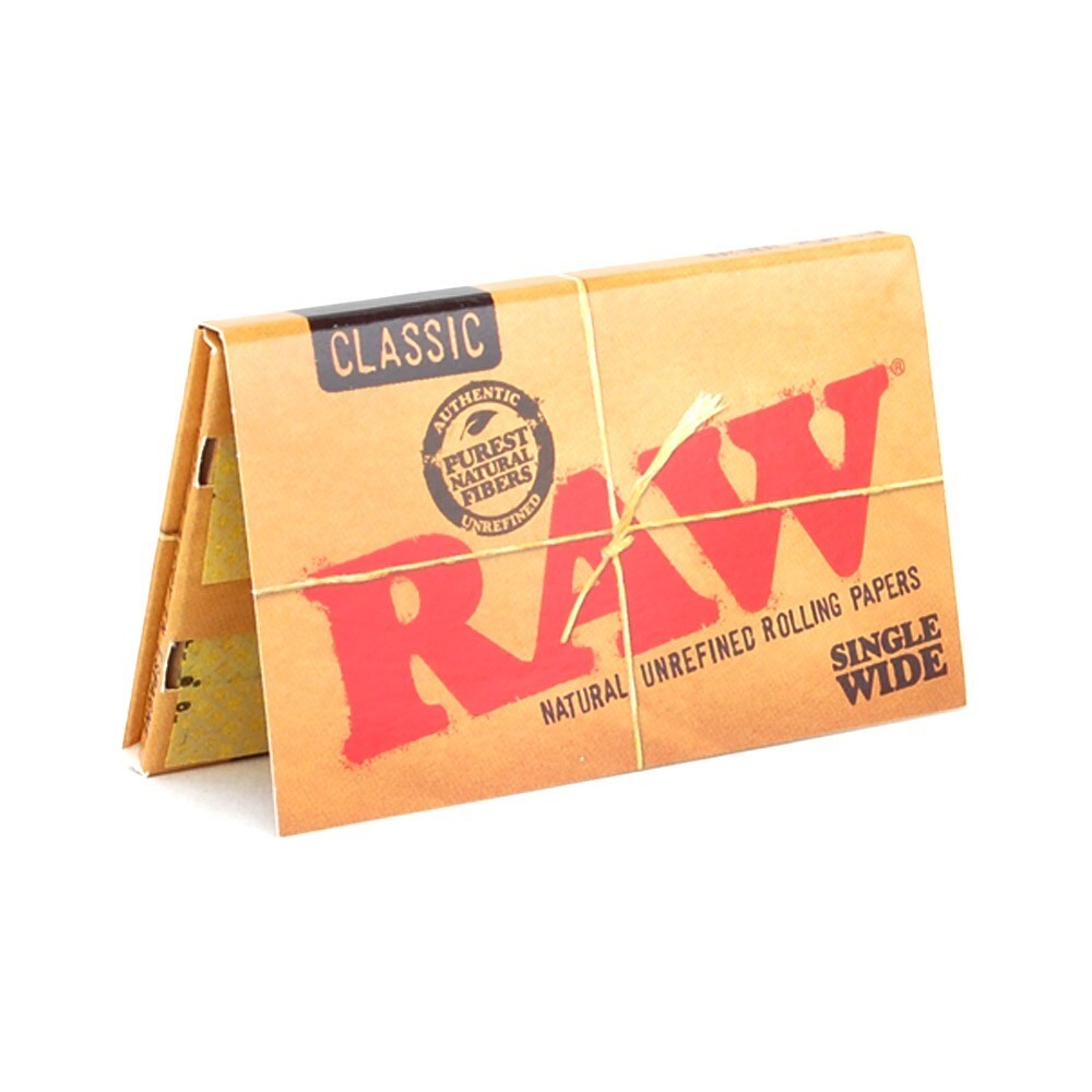 Raw Classic Single Wide Rolling Papers Double 100 LVS/PK 1 Pk USA SHIPPED