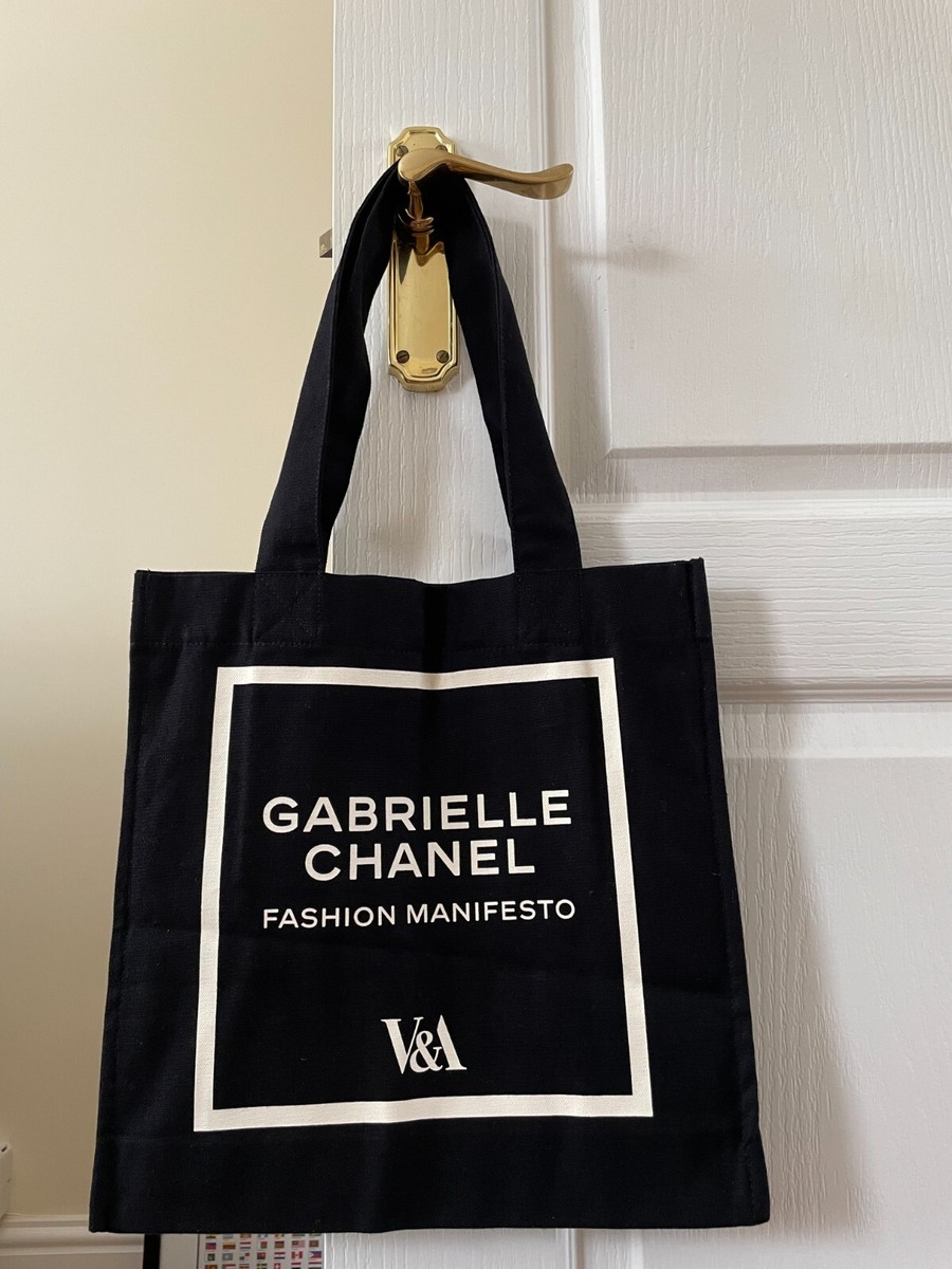 V&A Gabrielle Chanel Fashion Manifesto Black Tote Bag Limited