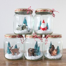 Handmade Waterless Snow Globe Jar Personalised Name Christmas Gift Home Decor