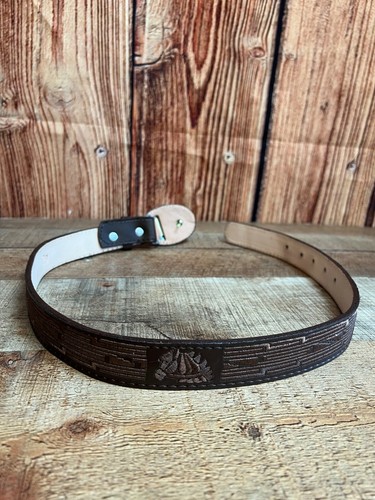 KID AUTHENTIC MEXICAN WESTERN Cowboy Belt Embroidered Cinto Vaquero Bordado Piel - Picture 10 of 14
