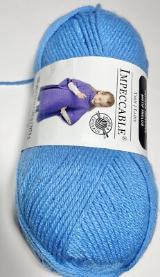 LOOPS & THREADS IMPECCABLE Yarn 1-pk. CLEAR BLUE  . I COMBINE SHIPPING, Read Det