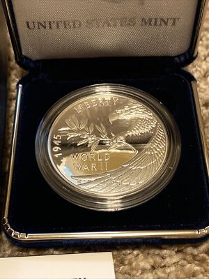 End of World War II 75th Anniversary Silver Medal Coin - SHIPS
