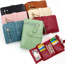 Womens Leather Mini Handbag Clutch Safe RFID Small Strap Card Wallet Purse Gifts