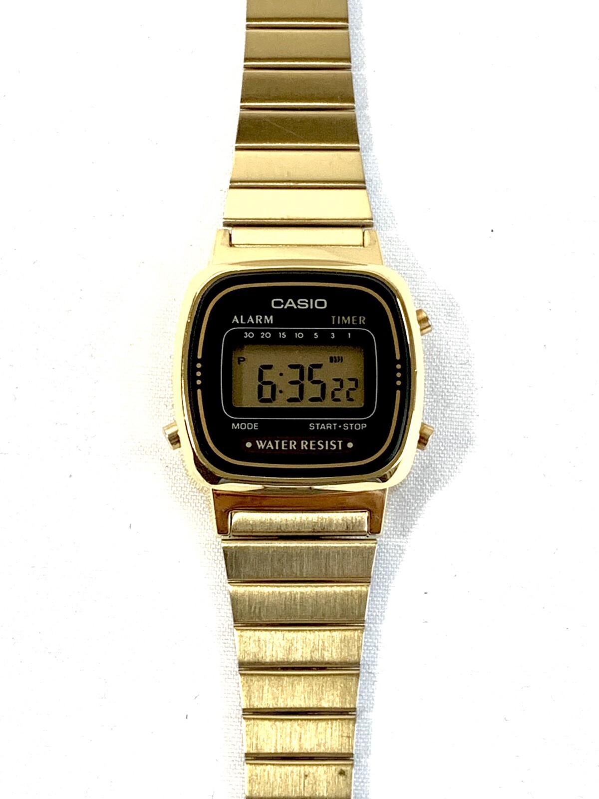 casio gold digital watch