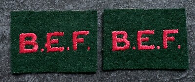 Original 2. Weltkrieg BEF British Expeditionary Force inoffizielle Stoffabzeichen