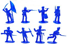 Timpo Recasts - 8 British Infantry - 54mm unpainted plastic toy soldiers