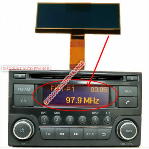 ECRAN LCD RADIO POUR NISSAN Juke, Micra, Navara, Note, NV200, Qashqai, X-Trai - Photo 1/7