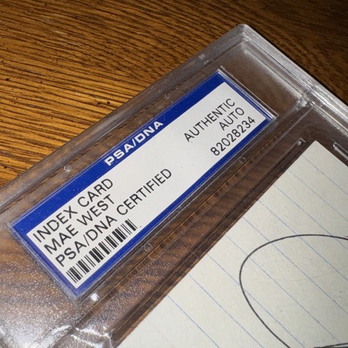 Mae West Autographed Signed Both Sides Index Card PSA/DNA Encapsulated - Picture 3 of 5