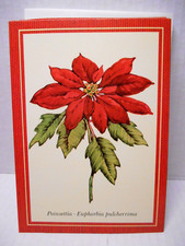 15 Vintage Red Euphorbia Pulcherrima Christmas Holiday Greeting Cards