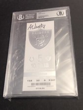 BECKETT 10 Auto Adam Vinatieri NFL Scoring Points Record Signed Ticket 10/28/18