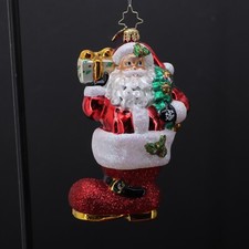 Christopher Radko Santa in Boot Kickin Christ...