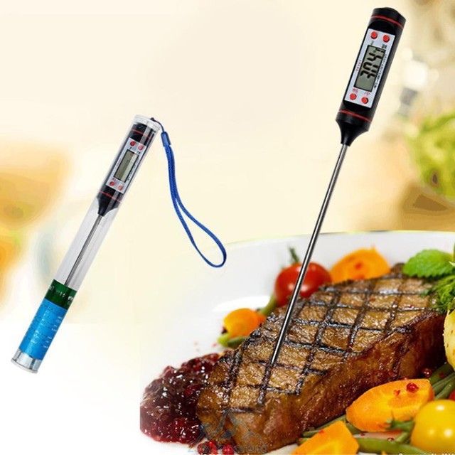 Digital Food Thermometer Gauge Sonde für Feststoffe und Flüssigkeiten 300ºC Max