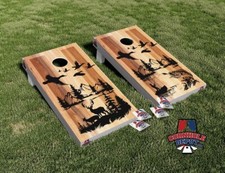 Lake Fisherman Bass Deer Cornhole Board Vinyl Wrap Skins Laminated Sticker