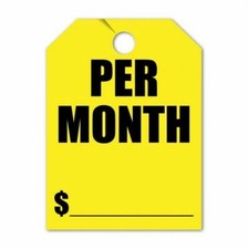 Stock Mirror Hang Tags-PER MONTH